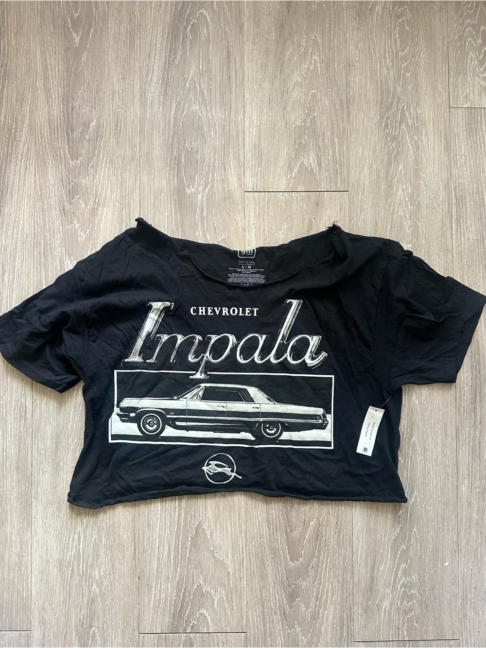 Junkfood x Chevy Impala Graphic Crop Tee - Black